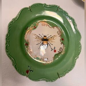Anthro Lou Rota Bee Plate 🐝 Nature Table Collectible